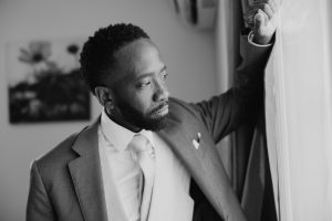 The African-Caribbean Wedding Photography London - Groom Photo in black and white